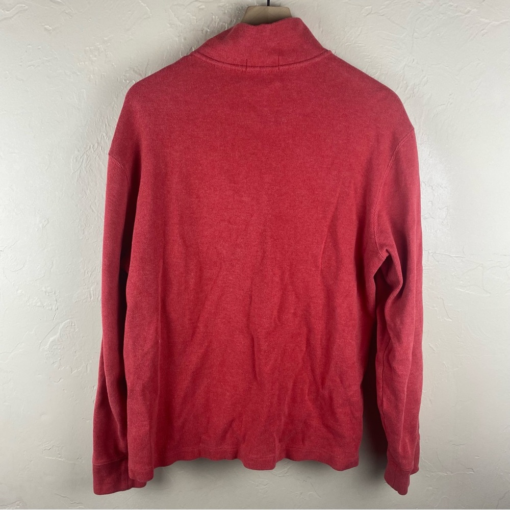 Polo Ralph Lauren Sweater Quarter Zip Pullover Sweater Large Red - Picture 4 of 10